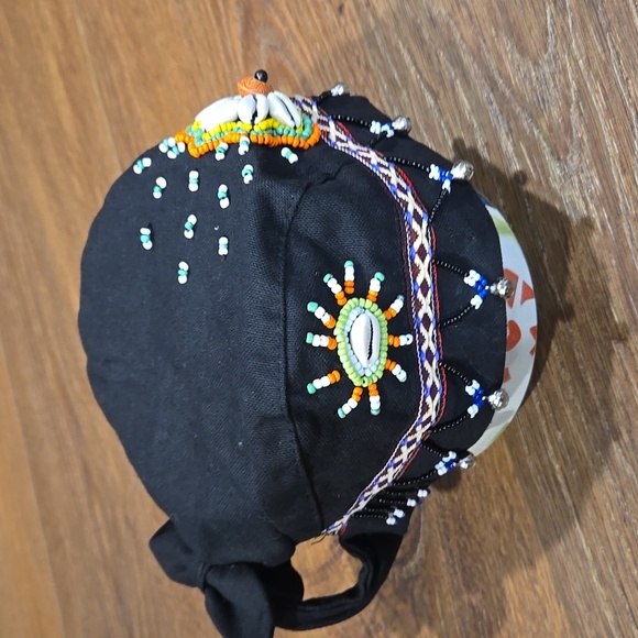 INDIGENOUS ABORIGINAL CRAFT BOHO CAP.   #6635 main image 4